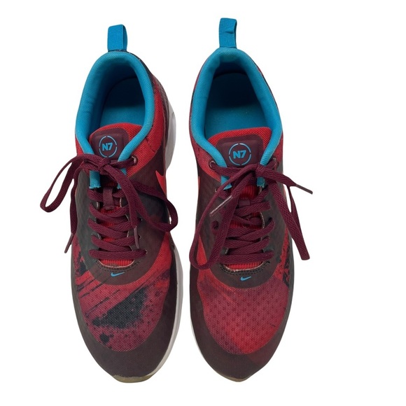 Nike Air Max Thea Print N7 Burgundy Sneakers Size 10 - Picture 2 of 9